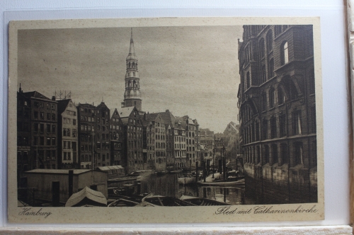 AK Hamburg Fleet mit Katharinenkirche 1928 gebraucht #PG330