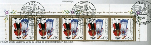 Bund Markenheft mit 1758 gestempelt Berlin, Rotes Kreuz #HB051