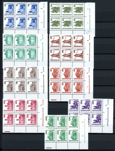 DDR 6er Blöcke 3344-3352 DV postfrisch #HD165