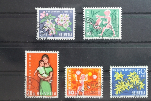 Schweiz 758-762 gestempelt