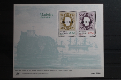 Portugal Madeira Block 1 mit 62-63 postfrisch #TJ657