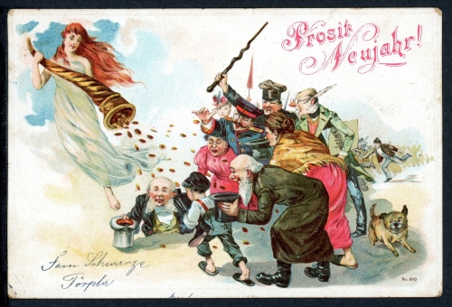 AK Eisenberg Neujahrs-Grußkarte 31.12.1903 gebraucht #HK045