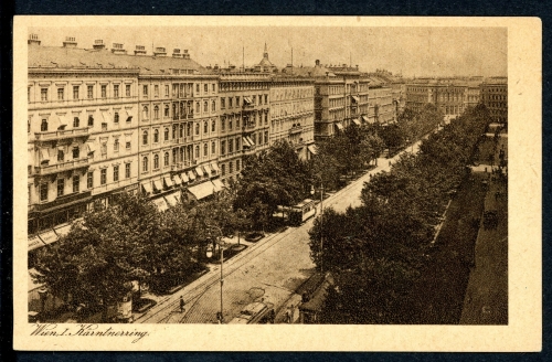 AK Wien/ Österreich Der Kärntnerring 1925 gebraucht #HK056
