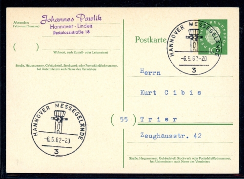 Bund Ganzsache P 43 II gestempelt