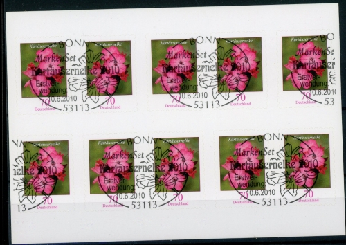 Bund Folienblatt 8 Bonn Ersttagssonderstempel #HO189