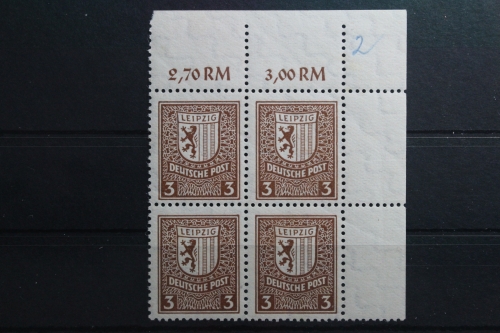 SBZ 150Y postfrisch als Eckrandviererblock #TL100