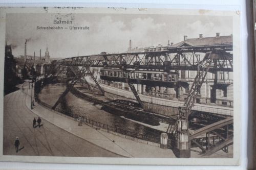 AK Barmen Schwebebahn -Uferstraße 1920 gebraucht #PG529