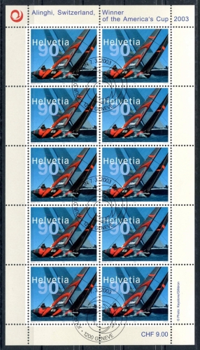 Schweiz Kleinbogen 1831 Segeln Ersttagssonderstempel #HK155