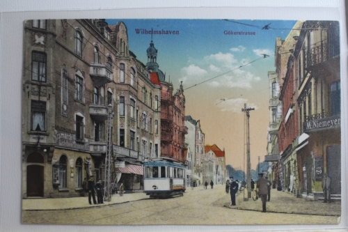 AK Wilhelmshaven Gökerstrasse 1914 gebraucht #PG737