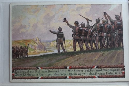 AK Deutschland Soldatenliederpostkart nr. 1 1915 gebraucht #PG735
