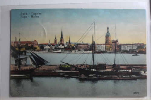 AK Riga Hafen Feldpost 1918 gebraucht #PG781