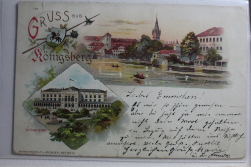 AK Königsberg i. Pr. Mehrbildkarte (Universität usw.) 1897 gebraucht #PG831