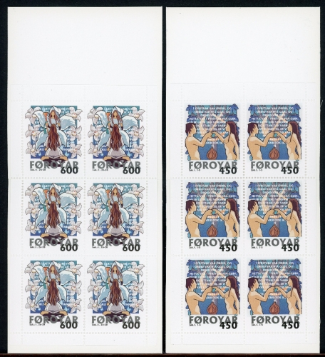 Färöer 2 Markenheftchen mit 366-367 postfrisch Weihnachten #HK333
