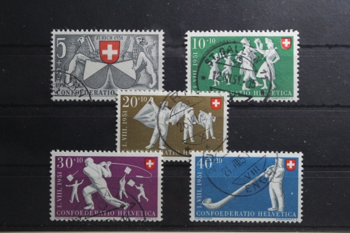 Schweiz 555-559 gestempelt