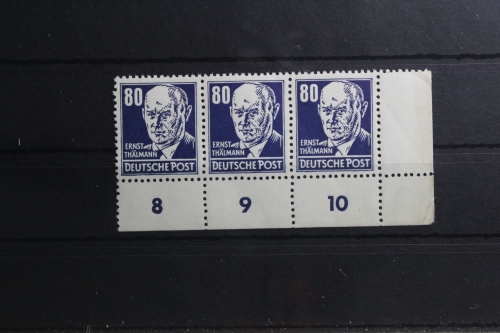 DDR 339va XI postfrisch als 3er Einheit geprüft Macudzinski #TM900