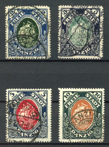 Danzig 59-62 gestempelt Infla geprüft #HO802