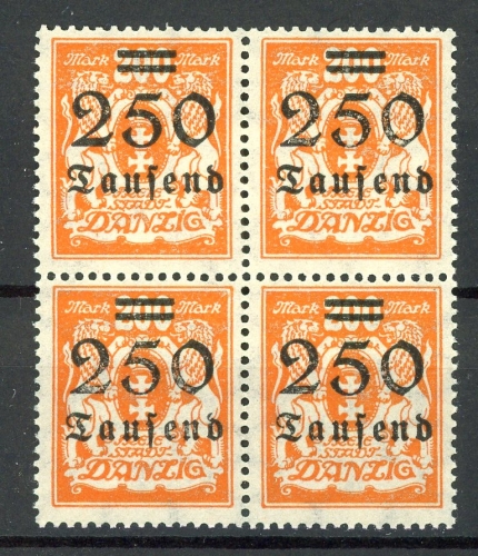 Danzig 4er Block 160 postfrisch