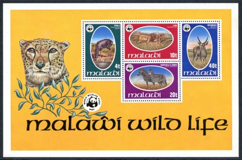 Malawi Block 52 postfrisch afrikanische Wildtiere #HO696