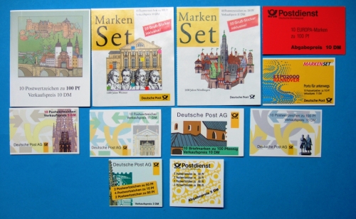 Bund Lot mit 11 Markenheftchen postfrisch Postpreis: DM 96,- #HO699