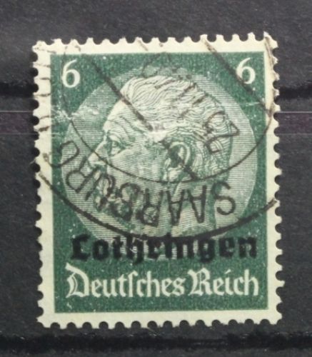 Deutsche Besetzung 2. WK Lothringen 4 gestempelt