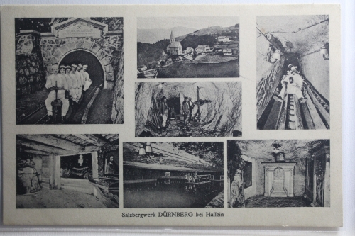 AK Hallein Mehrbildkarte - Saltzbergwerk Dürnberg bei Hallein ungebraucht #PG896