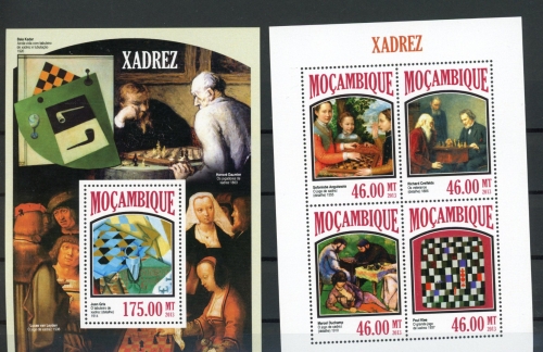 Mosambik 6907-6910, Block 821 gestempelt Schach #GI764