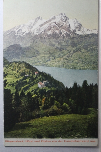 AK Bürgenstock Hotel und Pilatus von der Hammetschwand aus gebraucht #PH026