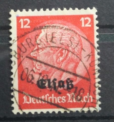 Deutsche Besetzung 2. WK Elsass 7 gestempelt