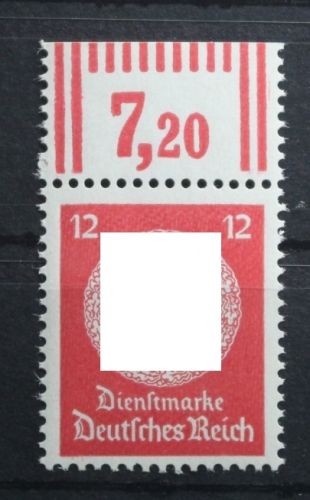 Deutsches Reich Dienstmarken 172 W OR 2'9'2 postfrisch Oberrand #TN587