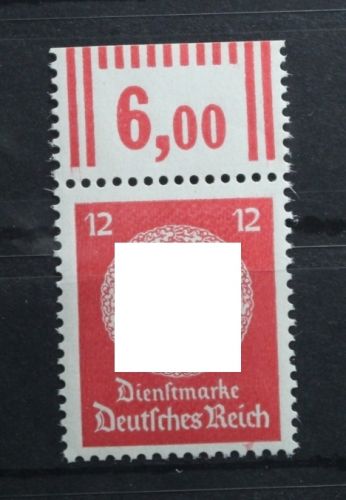 Deutsches Reich Dienstmarken 172 W OR 2'9'2 postfrisch Oberrand #TN588