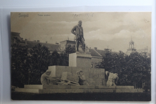 AK Szeged Tisza szobor 1916 gebraucht #PH141