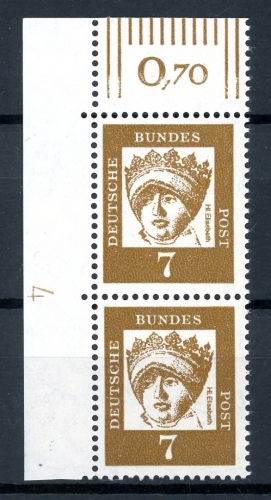 Bund senkr. Paar 348 y postfrisch DZ 4 #HO921