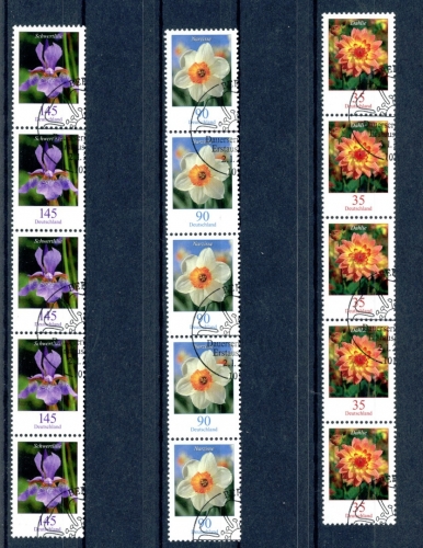 Bund 5er Str. mit Nummer R 2505-07 Berlin Ersttagssonderstempel #HO967