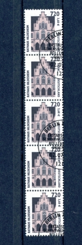 Bund 5er Str. mit Nummer 2197 R gestempelt Berlin #HO971