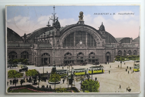 AK Frankfurt am Main Hauptbahnhof 1929 gebraucht #PH334