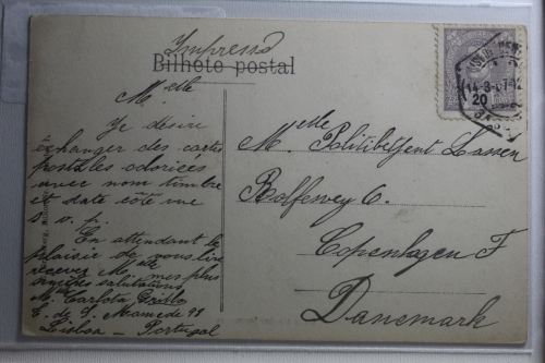 Portgual auf Postkarte als Einzelfrankatur gelaufen #BA054