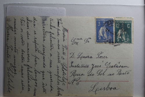Portgual auf Postkarte als Mischfrankatur gelaufen #BA033