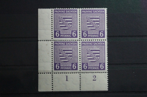 SBZ 76Yc postfrisch als Eckrandviererblock, geprüft Ströh BPP #TO346