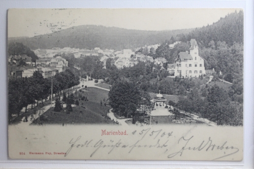 AK Marienbad Ortsansicht 1904 gebraucht #PH421