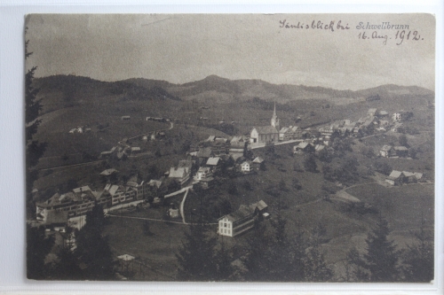 AK Schwellbrunn Ortsansicht 1912 gebraucht #PH438