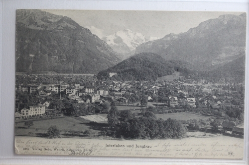 AK Interlaken und Jungfrau 1903 gebraucht #PH454