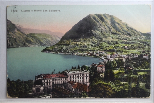 AK Lugano e Monte San Salvatore 1911 gebraucht #PH479