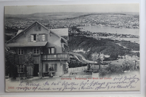 AK Uetliberg Fesenegge mit Blick auf Zürich 1904 gebraucht #PH481