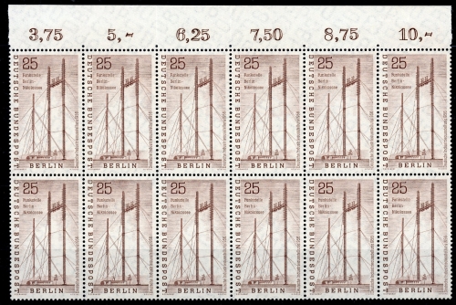 Berlin 12er Bogenteil Oberrand 157 postfrisch