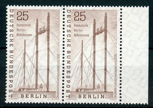 Berlin waag. Paar Bogenrand rechts 157 postfrisch #HU537