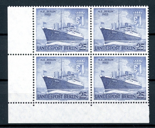 Berlin 4er Block Eckrand ul 127 postfrisch #HU560