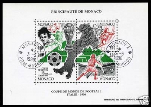 Monaco Block 48 gestempelt Ersttagsstempel Fußball #JS336