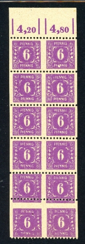 SBZ Mecklenburg-Vorpommern 12er mit 9 b Us postfrisch #GJ253