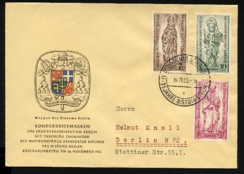 Berlin 132-134 beschriftet Ersttagesbrief/FDC #HU670