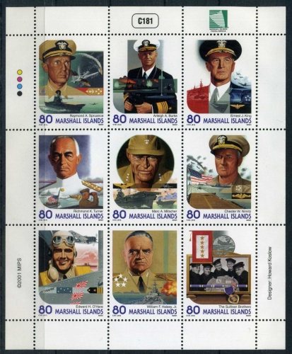 Marshall Inseln KB 1507-1515 postfrisch Krieg und Frieden #HO356